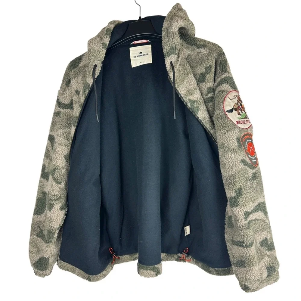 The Normal Brand x Winchester The Tradition Week Sherpa Camo Patch Jacket Large - Picture 8 of 14